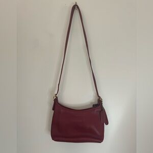 Coach Vintage #9136 legacy red hobo Leather crossbody Bag